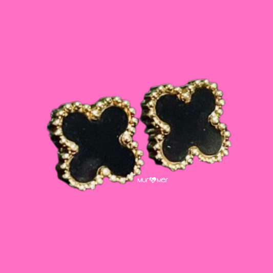 Aretes Clover VC Negro